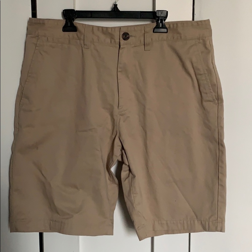 Khaki Flat Front Shorts